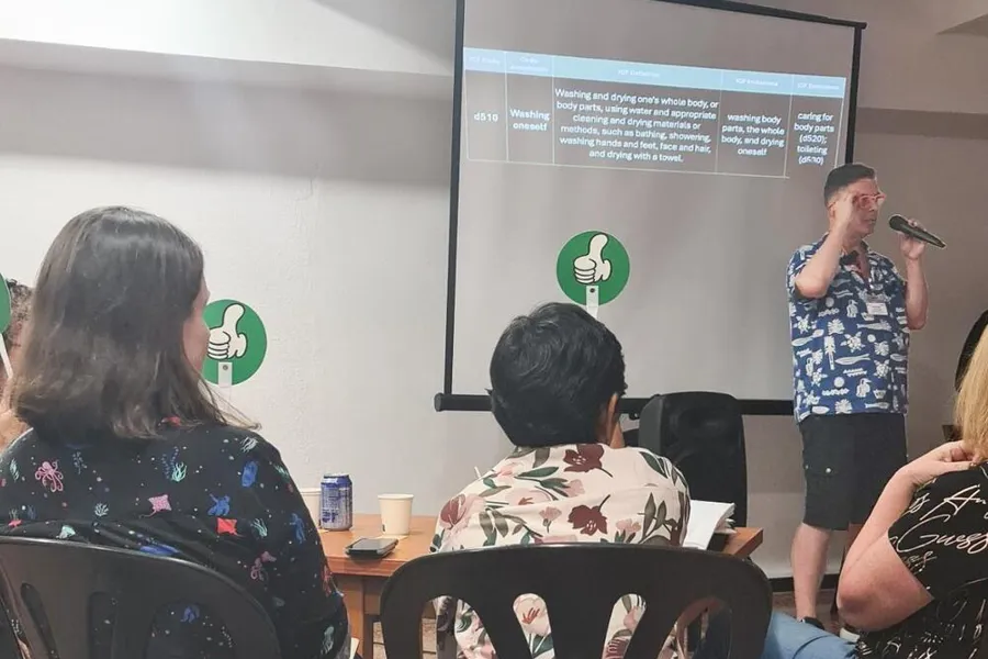 En person som holder en presentasjon