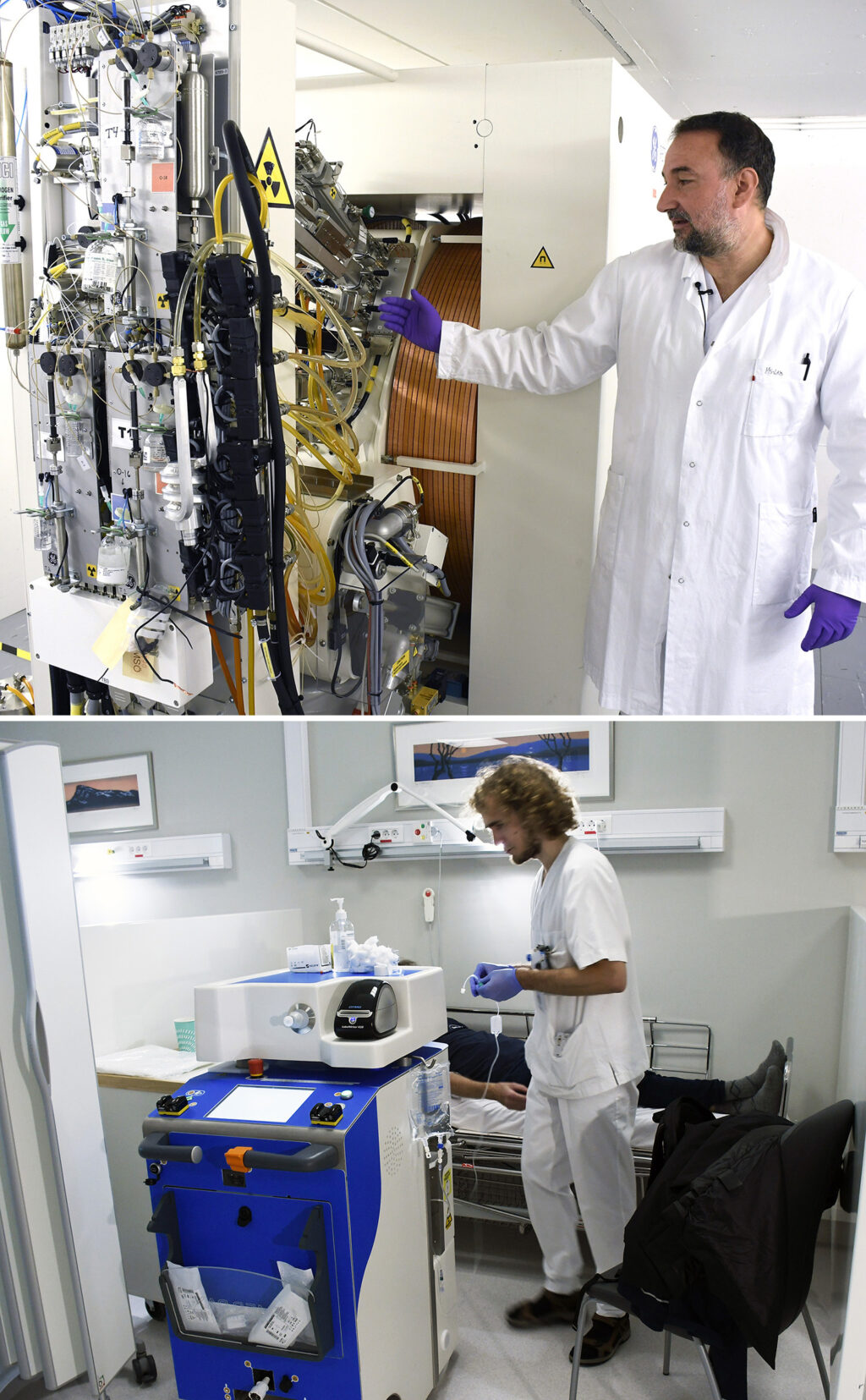 En mann og en kvinne i et laboratorium