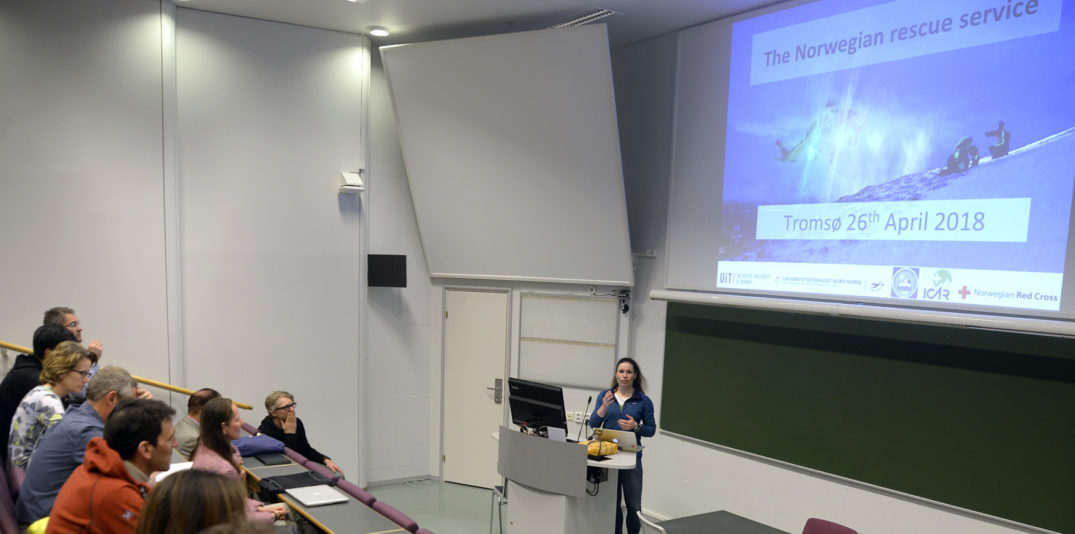 En person som holder en presentasjon