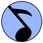 En svart sirkel med en svart sirkel i midten