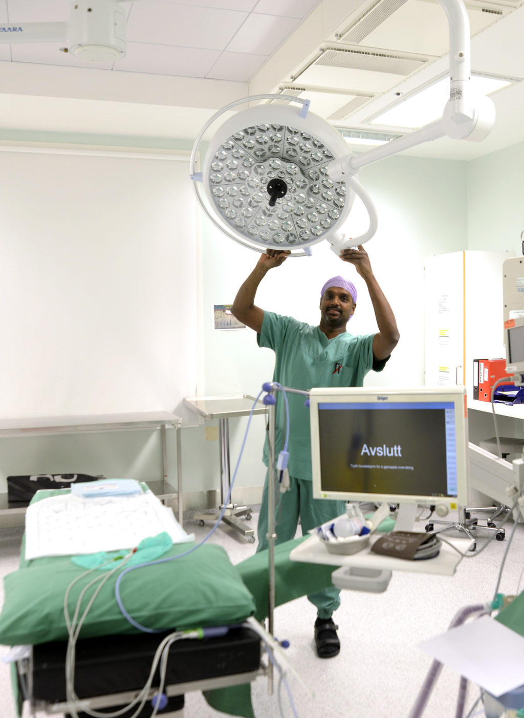 En person på et sykehusrom