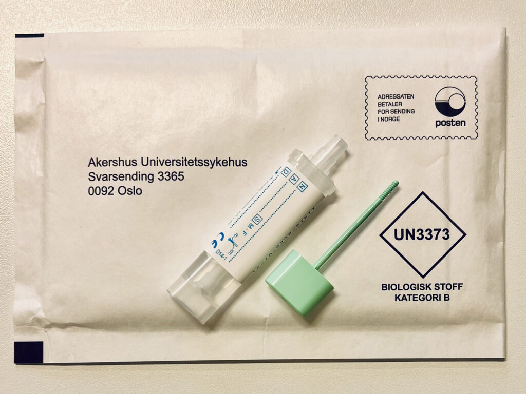 Brevkonvolutt og prøve