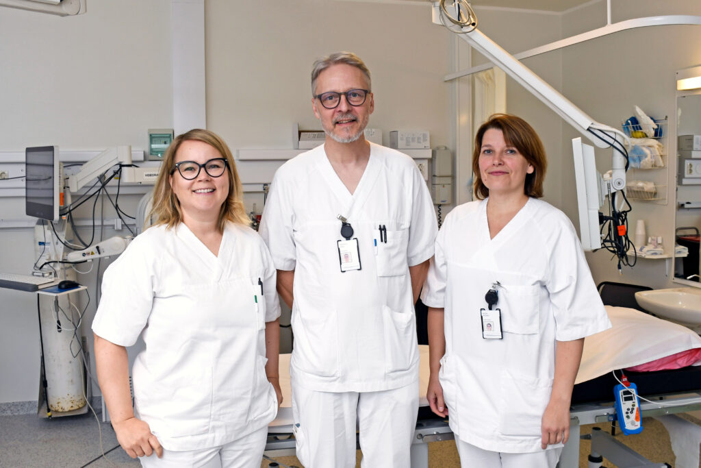 Leder og to forskningssykepleiere ved NorTrials Senter for fordøyelsessykdommer