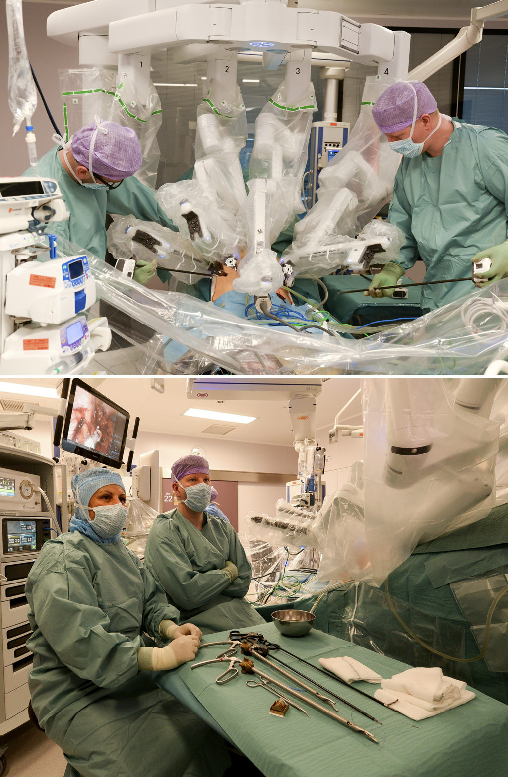 Leger og sykepleiere i et rom