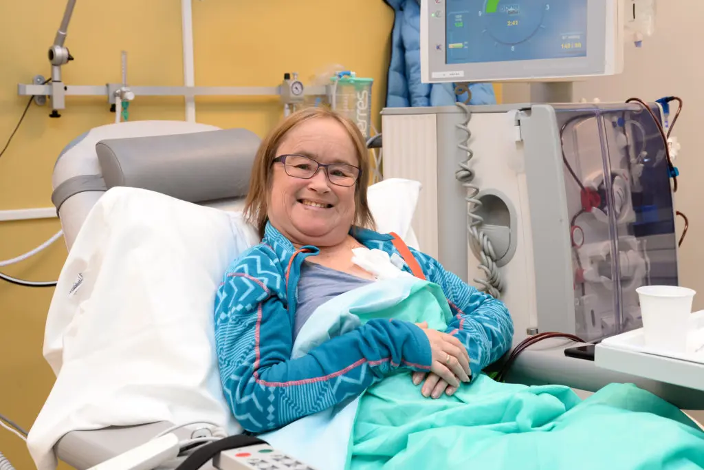 En person i en sykehusseng