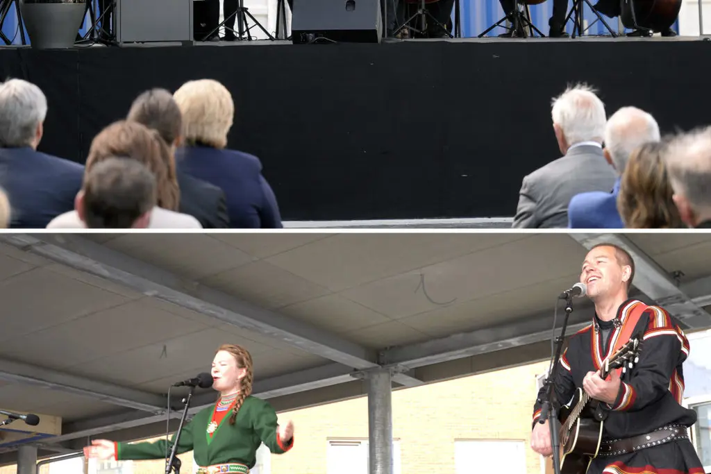 En gruppe mennesker på scenen