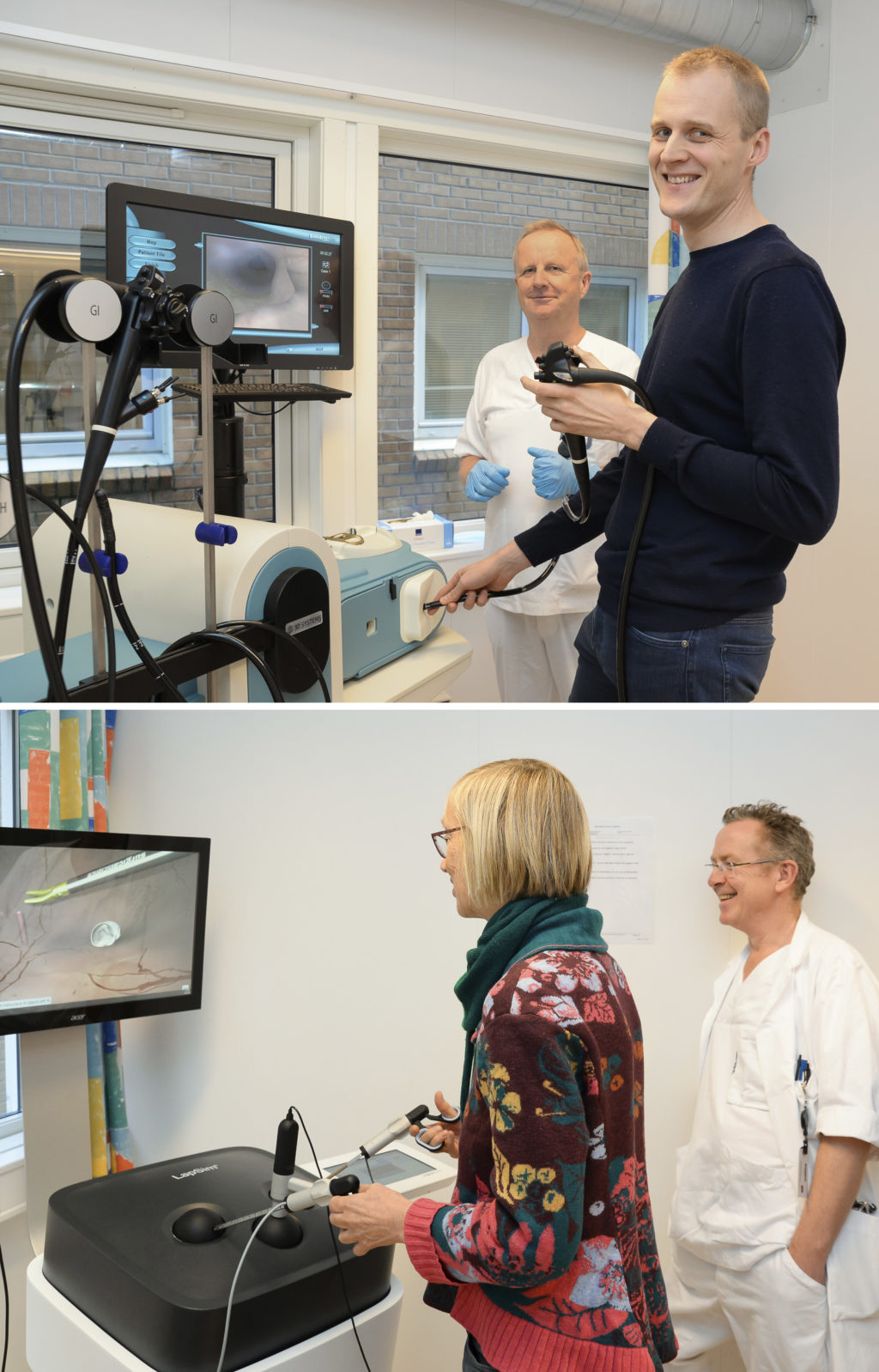 En gruppe mennesker som står foran en datamaskin