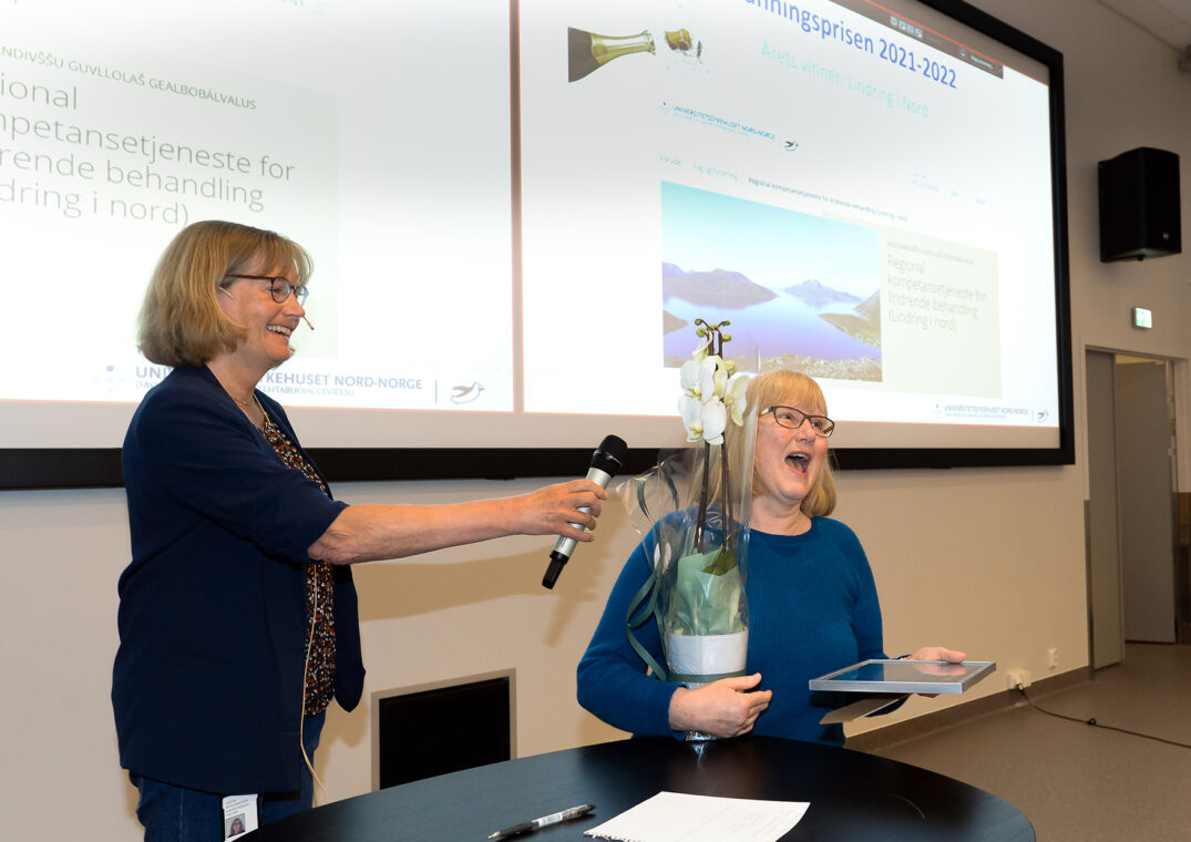 En person som holder en presentasjon