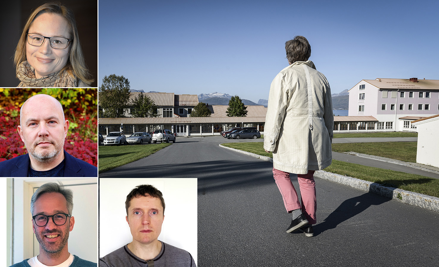 En collage av mennesker