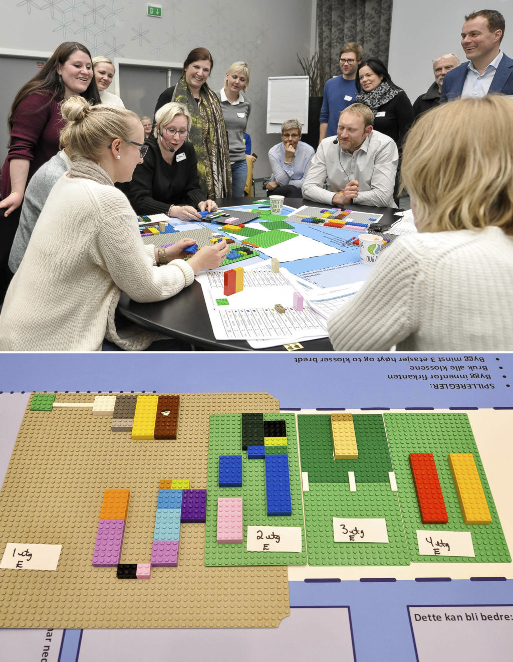 En gruppe mennesker som sitter ved et bord