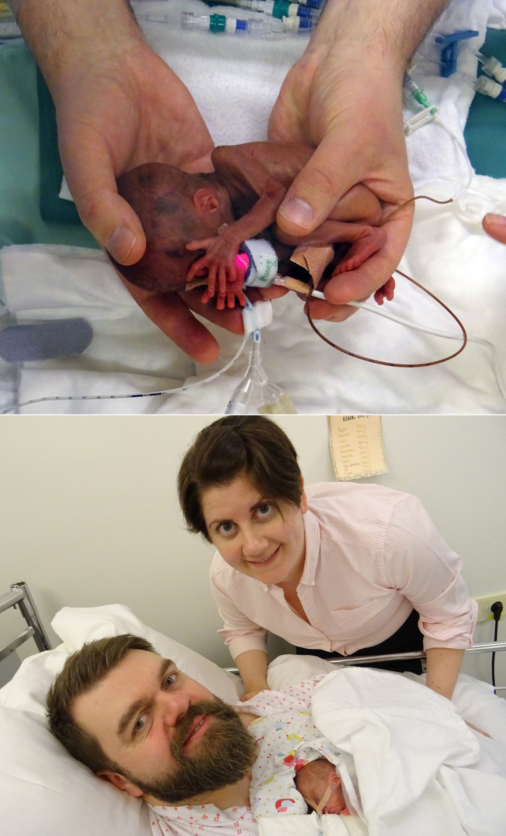 En mann som ligger på en seng med en kvinne liggende på brystet hans