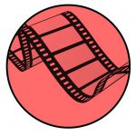 En basketball med svart og rødt design