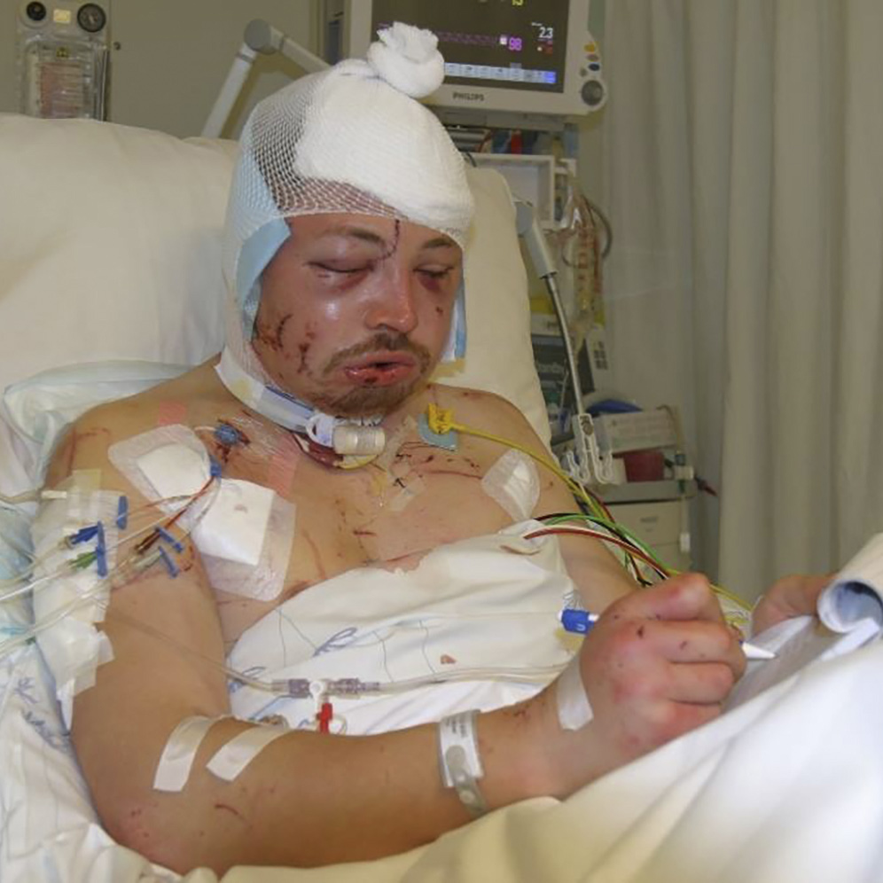 En person i en sykehusseng