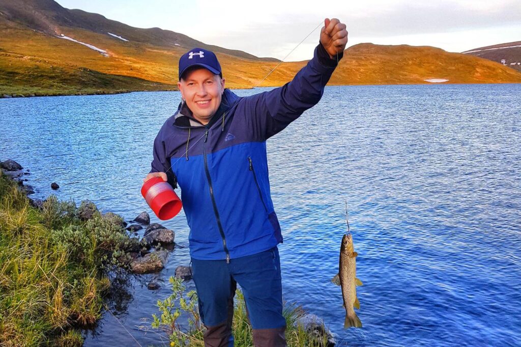 På fisketur med fangst