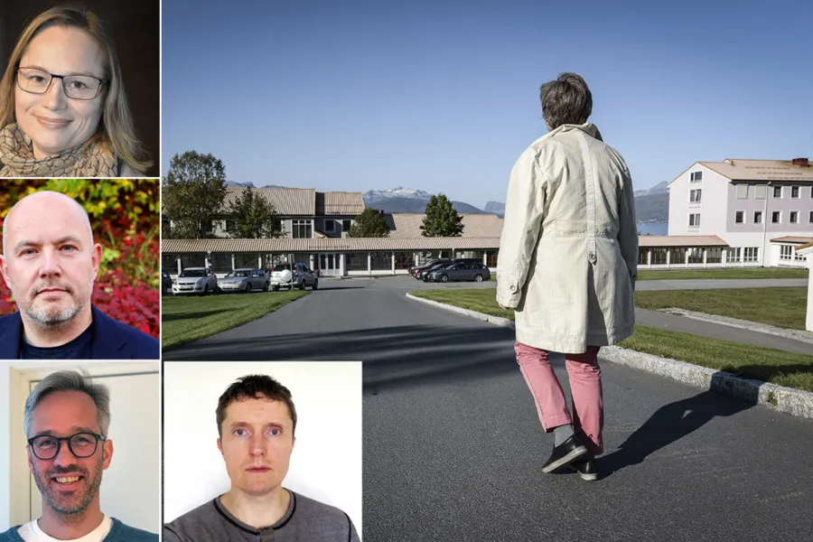 En collage av mennesker