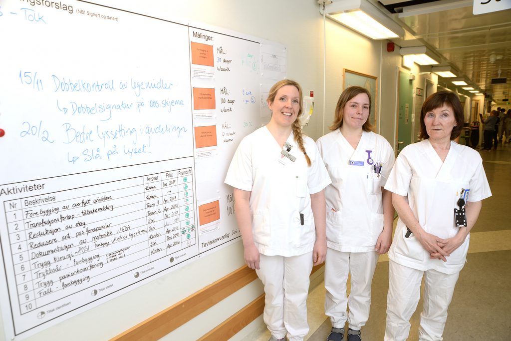 En gruppe kvinner i hvite skjorter