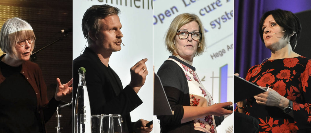 En gruppe mennesker som snakker