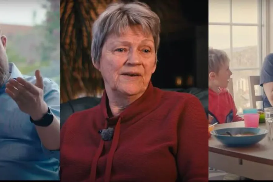 Bildekollage som består av tre fotoer med tre personer i fokus