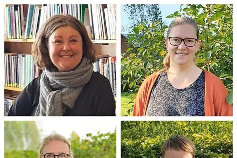 Bildekollasj av fire kvinner