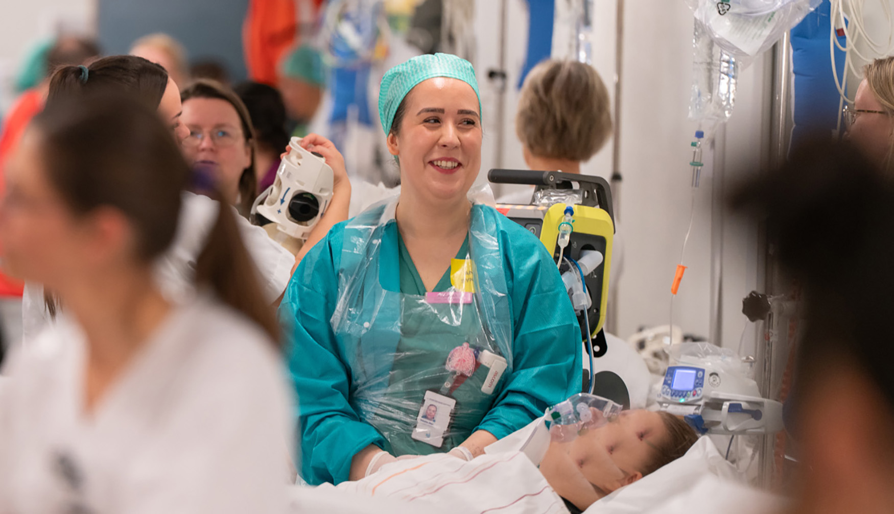 En person i en sykehusseng