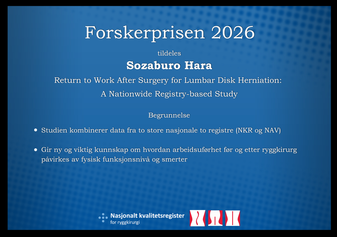 Diplom for forskerprisen 2026