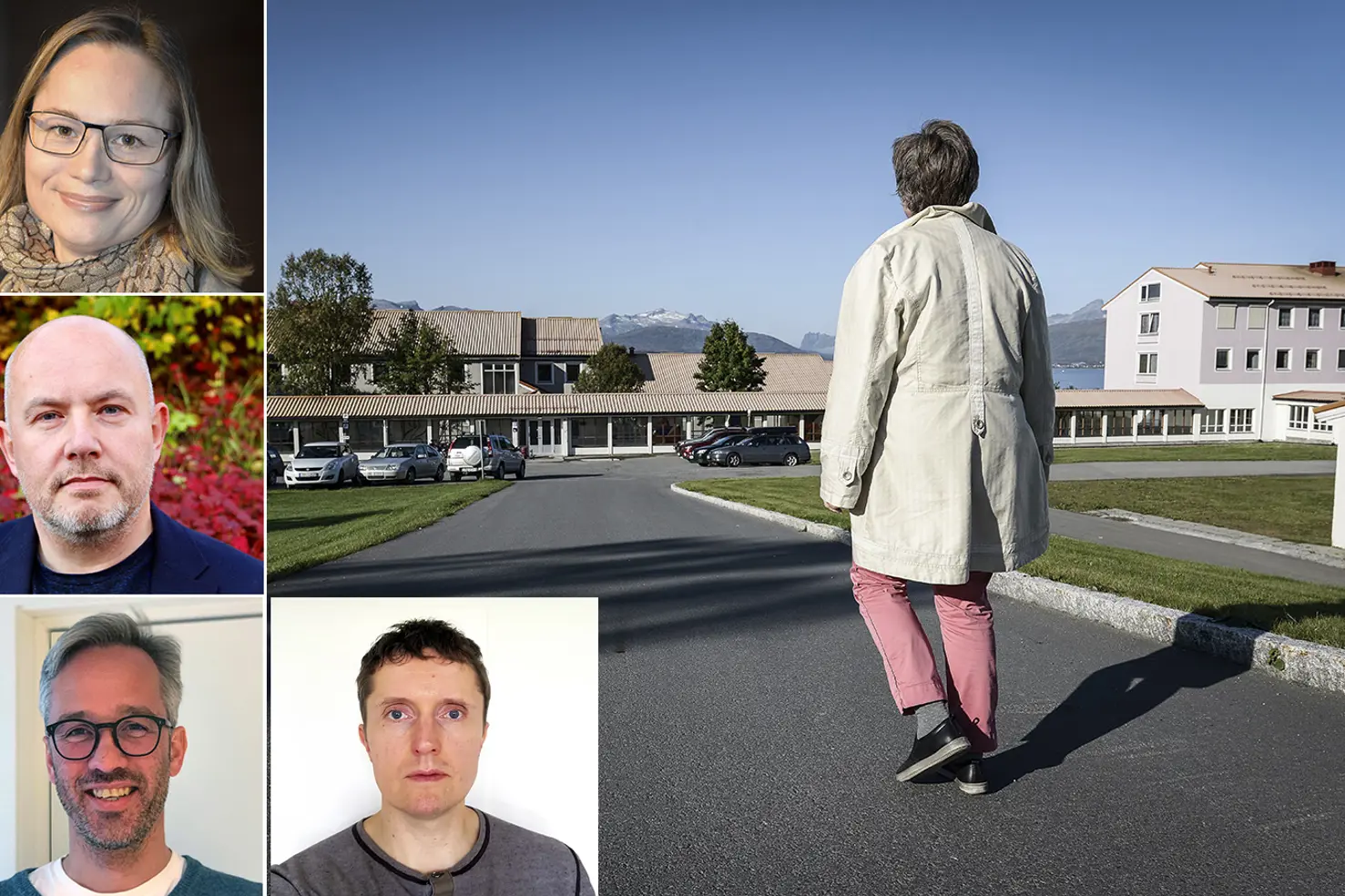 En collage av mennesker