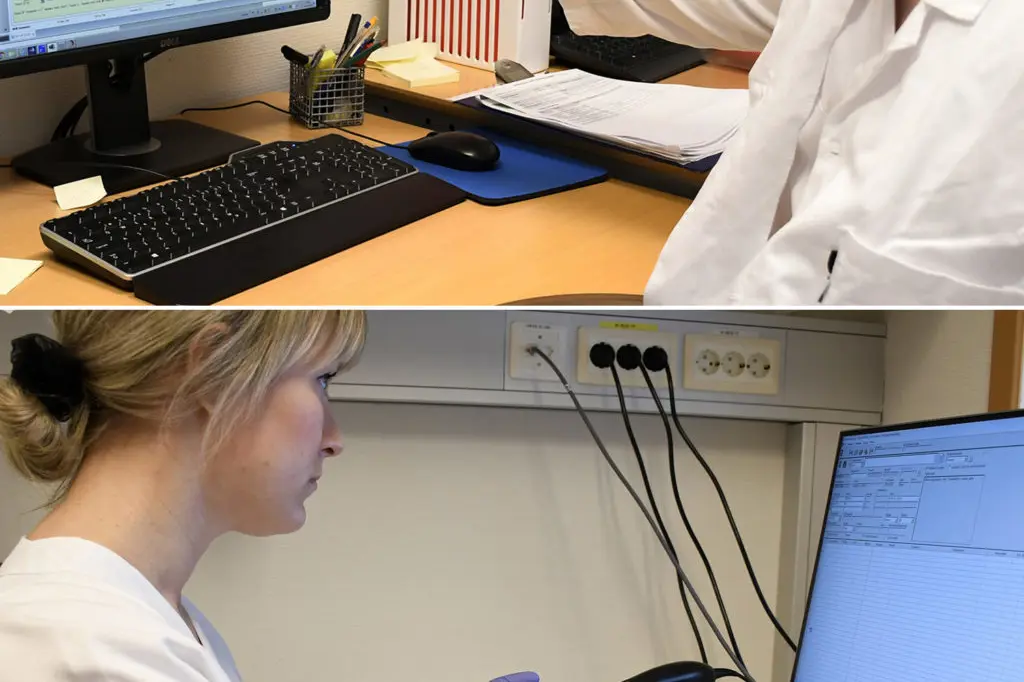 En mann og en kvinne i et laboratorium