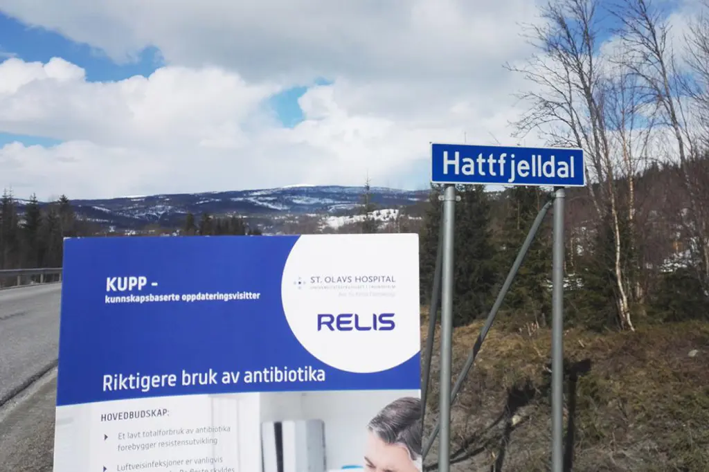Et skilt i veikanten