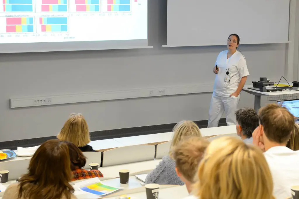 En person som underviser en klasse