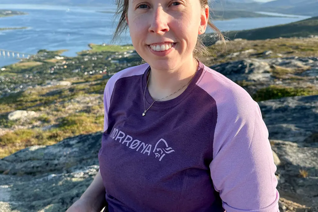 Martine Ryvoll Sivertsen på fjelltur. Privat foto.