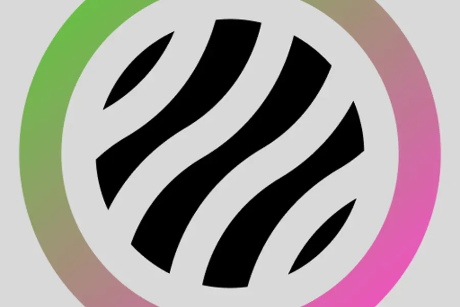 En svart-hvitt-logo