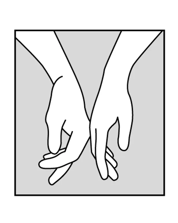 En tegning av en hånd