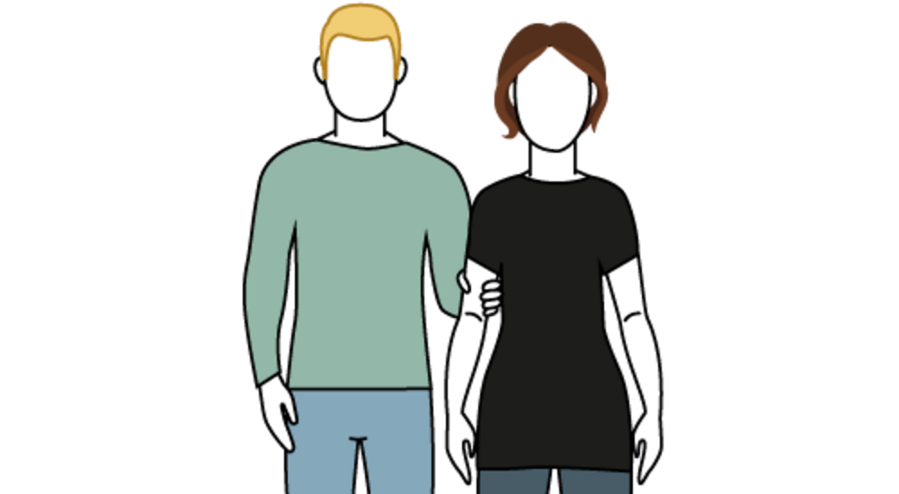 En svart kjole med gul lue