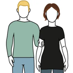 En svart kjole med gul lue