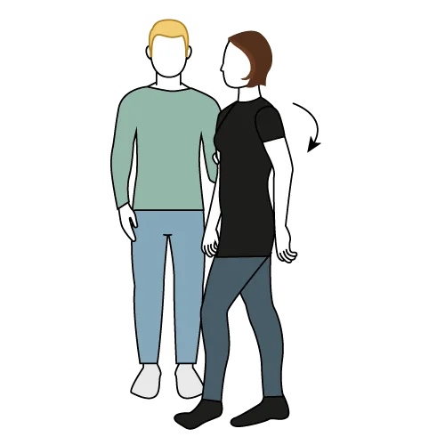 To personer iført masker