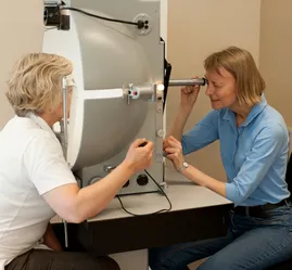 Et par kvinner som jobber på en maskin