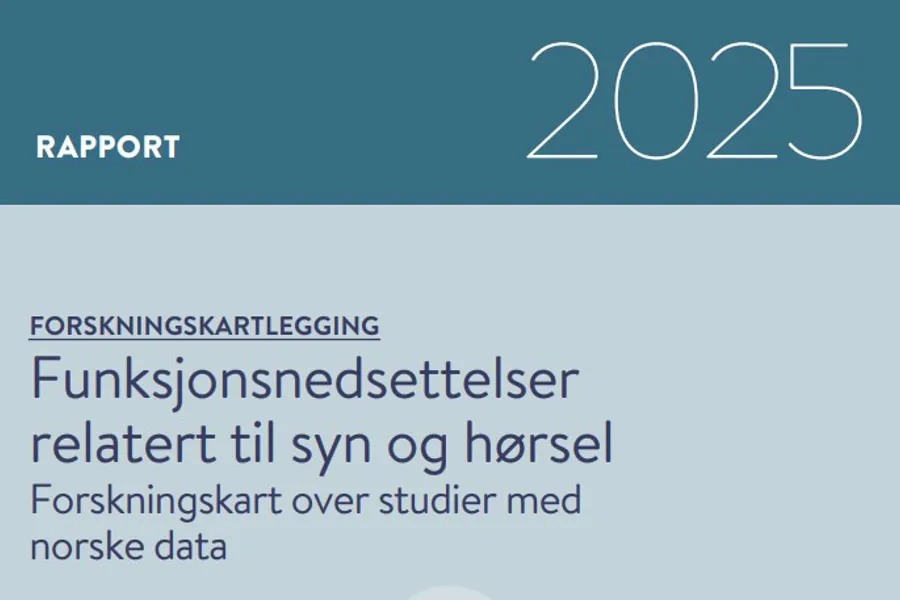 Bilde av forside med tekst i forskjellige størrelser og farger.