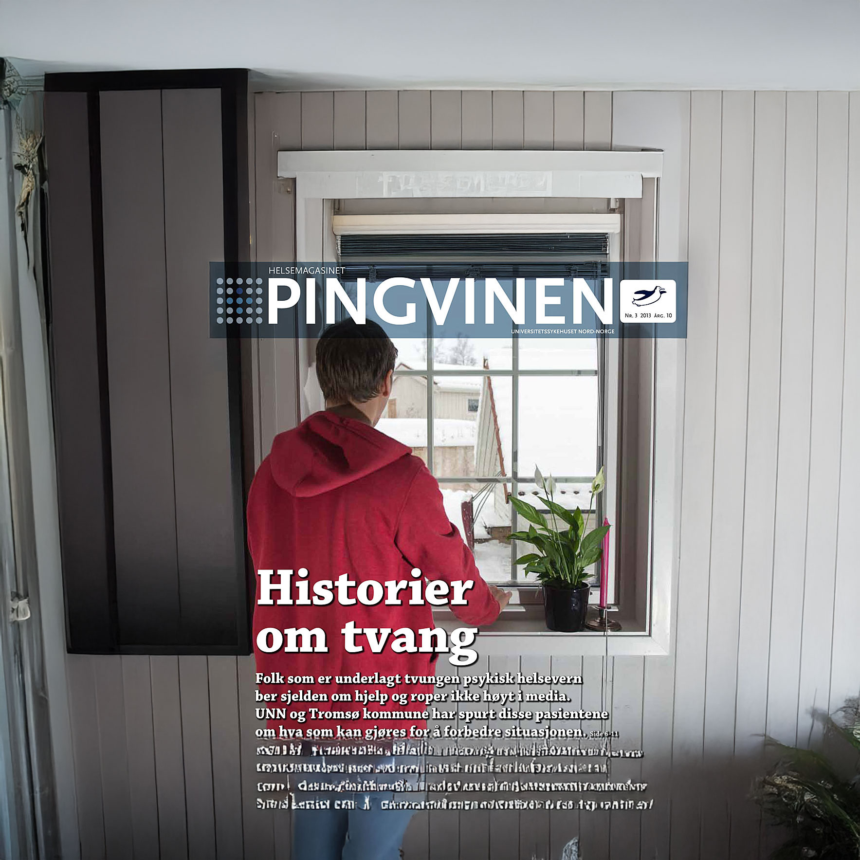 En person i rød skjorte